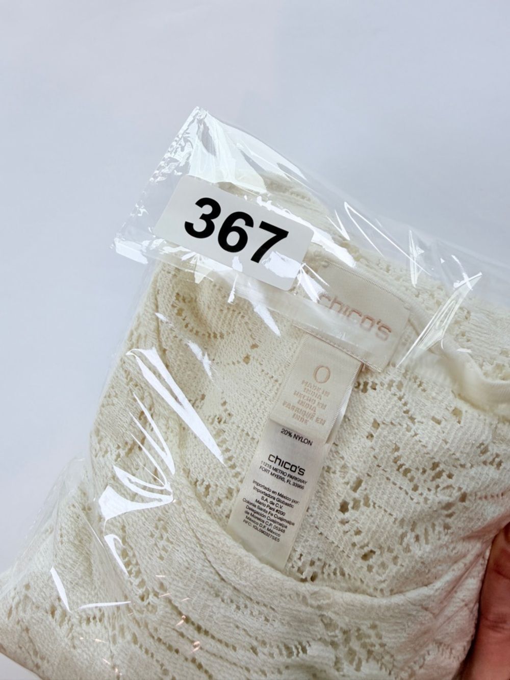 Chico's White Lace Bell-Sleeve Blouse - Picture 9 of 9